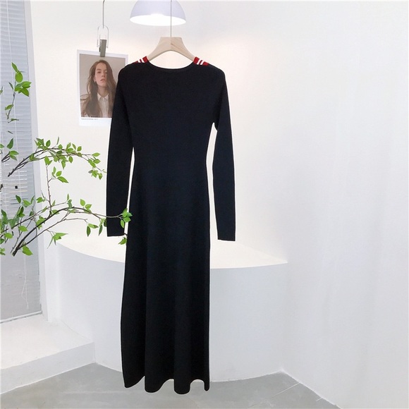 British Style Black Sweater Dress - Picture 12 of 12